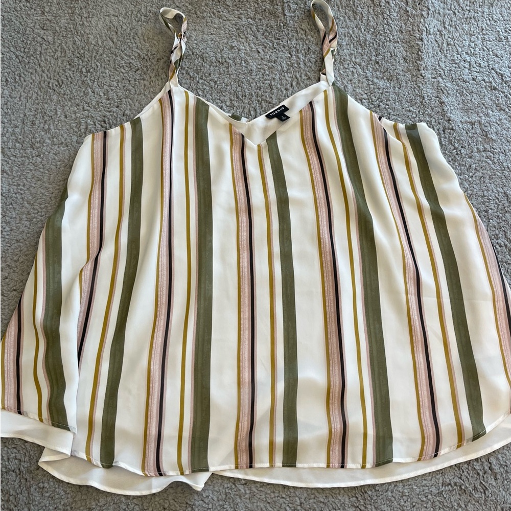 Torrid Multicolor Striped Camisole
